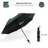 Dual-Use Automatic Umbrella for Men & Women: Sun & Rain Protection with black glue sunshade. Customizable with printed logo, fits two people.