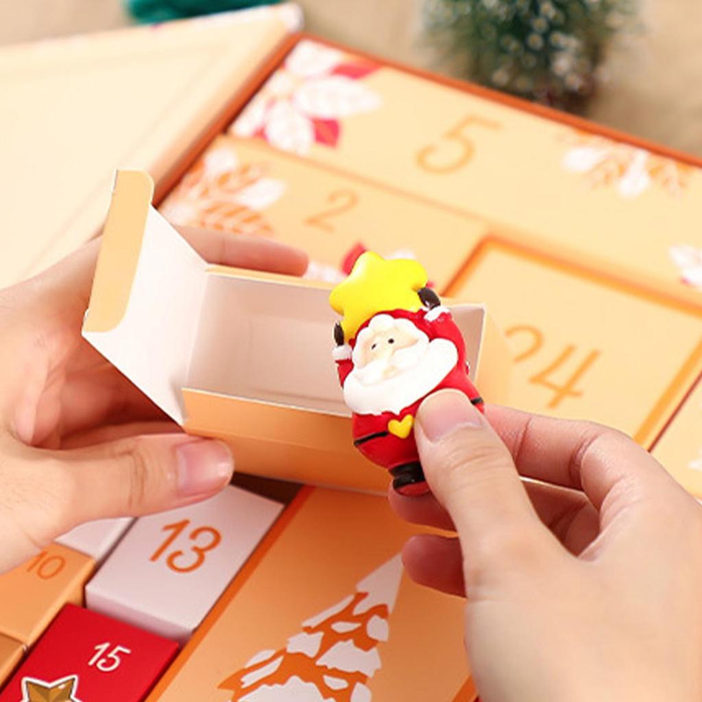 DIY Christmas Advent Calendar 24 Empty Boxes to Fill Cardboard Countdown Calendar Refillable Box for Adults Kids Holiday Gift