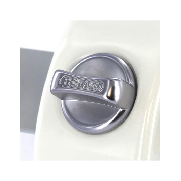 THIRARD - Verrou À Bouton Design Pour Porte D'entrée, Cylindre 40mm, Acier, 3 Clés, Blanc - THIRARD