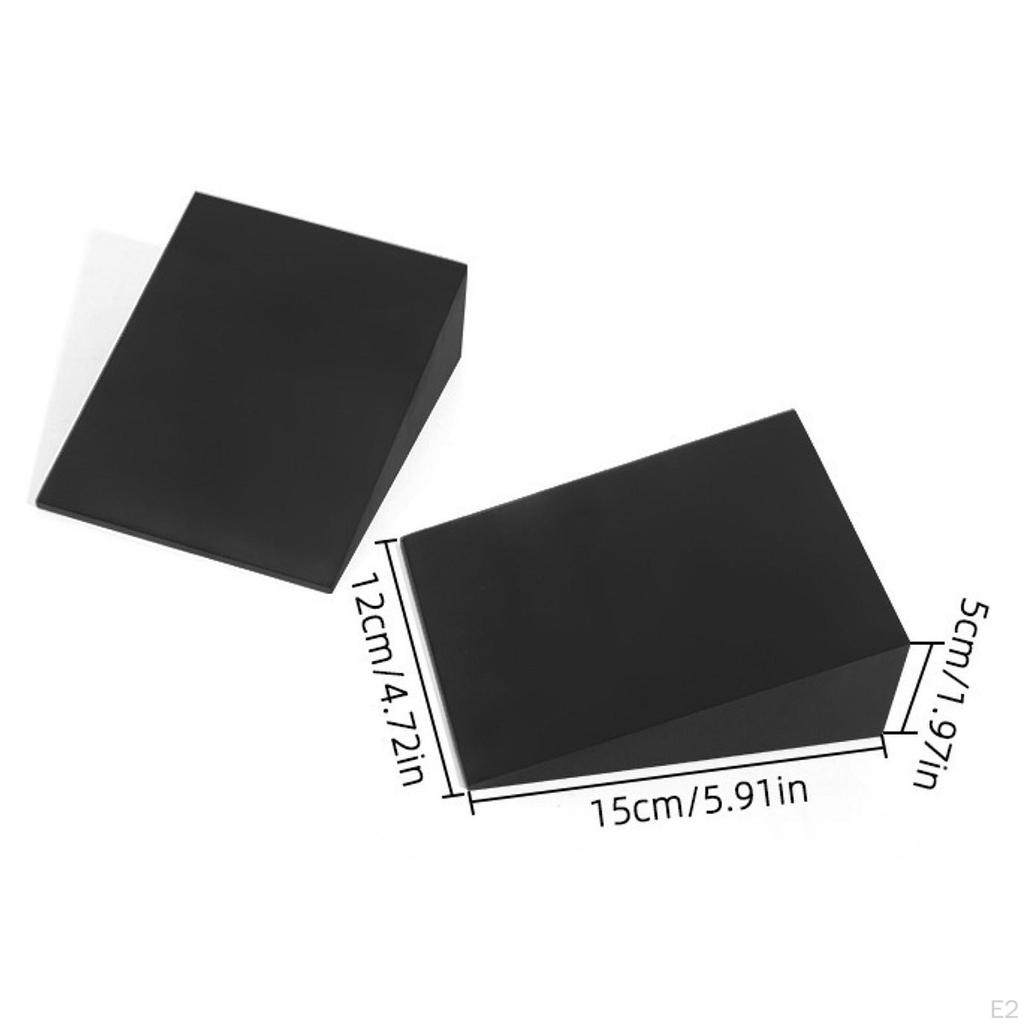 2 Pieces Yoga Block Black Improve Flexibility Portable Accessories Brick for Squat Indoor