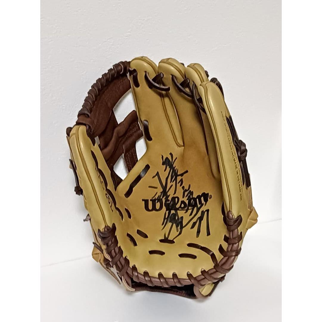 Used Wilson Softball Gloves Autographed by Director Takahiro Ikeyama