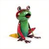 Playful Toad Garden Statue Metal Outdoor Art Lawn Frog Sculpture Yard Decor Nordic Iron Ornaments