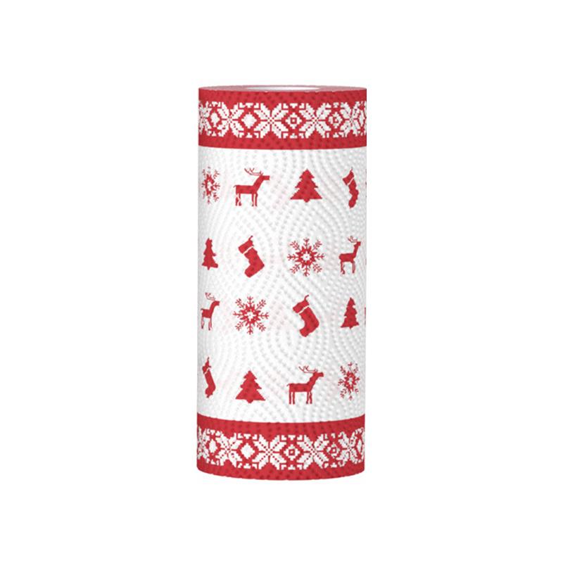 40Pcs/Roll Grease-proof Paper Food Paper Fried Food Paper Dish Towel Christmas Pattern Disposable Snacks Paper Kitchen Supplies