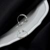 Women's Adjustable Silver Pearl Ring
