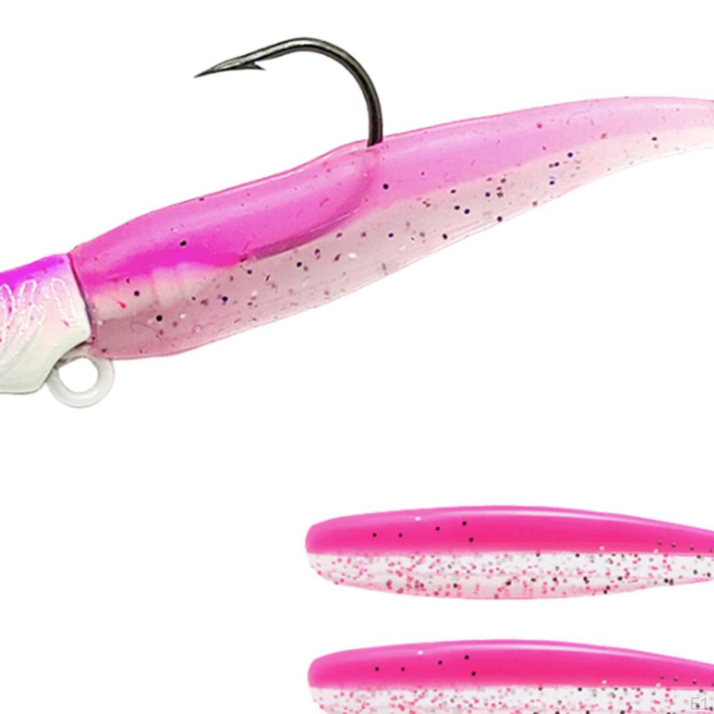 Fishing Baits Artificial Silicone Portable Hard Lures with Sharp Hook for