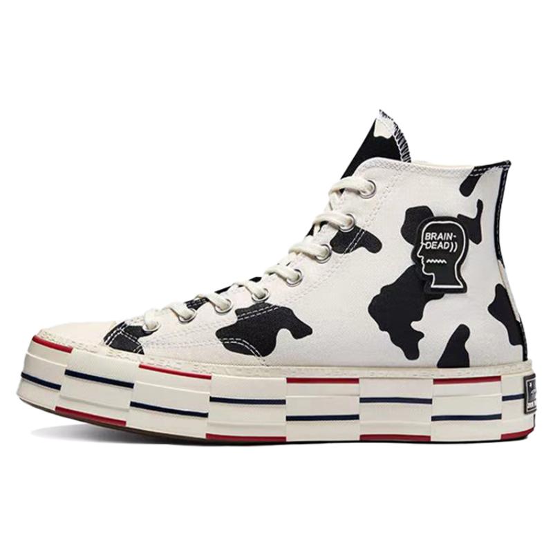 

Brain Dead x Converse Chuck Taylor All Star 1970s Брендированные кроссовки хай-топы из канваса унисекс молочно-белого и черного цвета 45