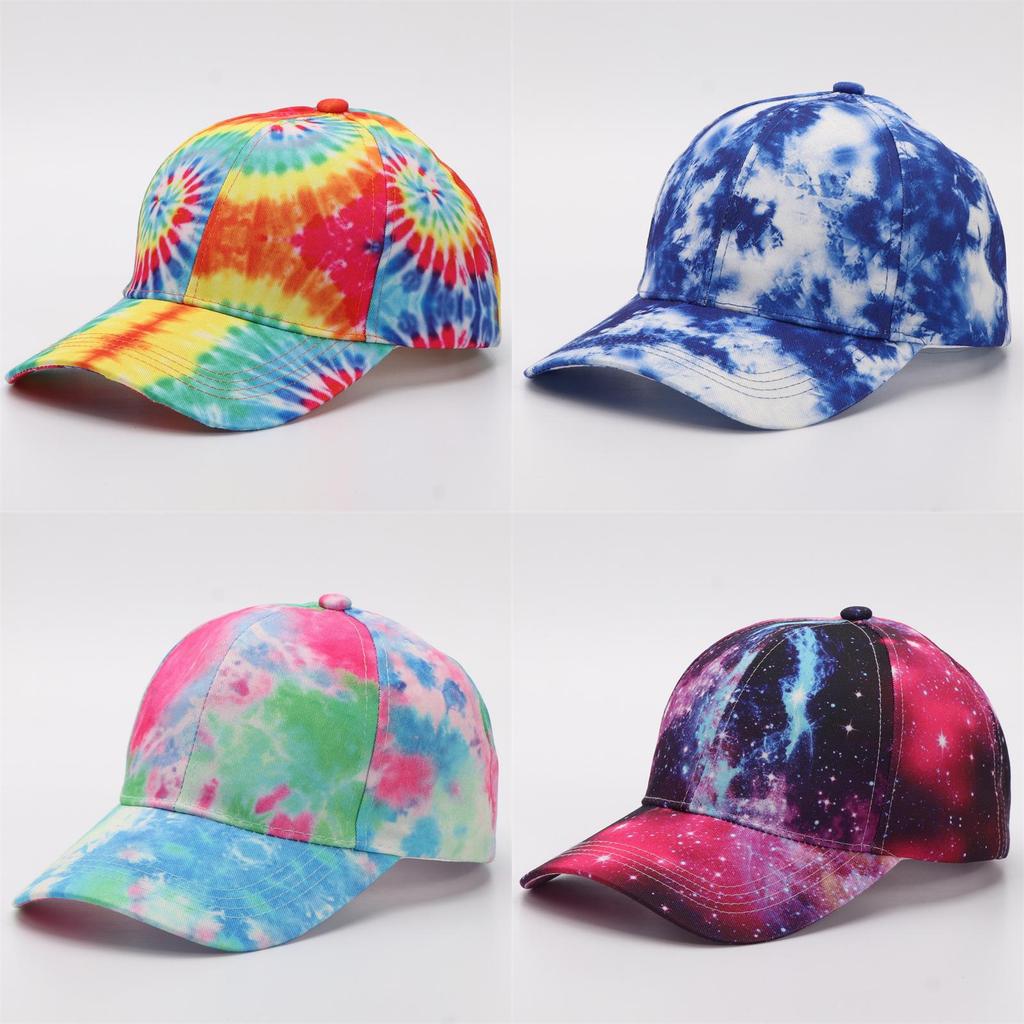 Digital Print Gradient Baseball Cap With Sun Protection For Casual Outdoor Wear