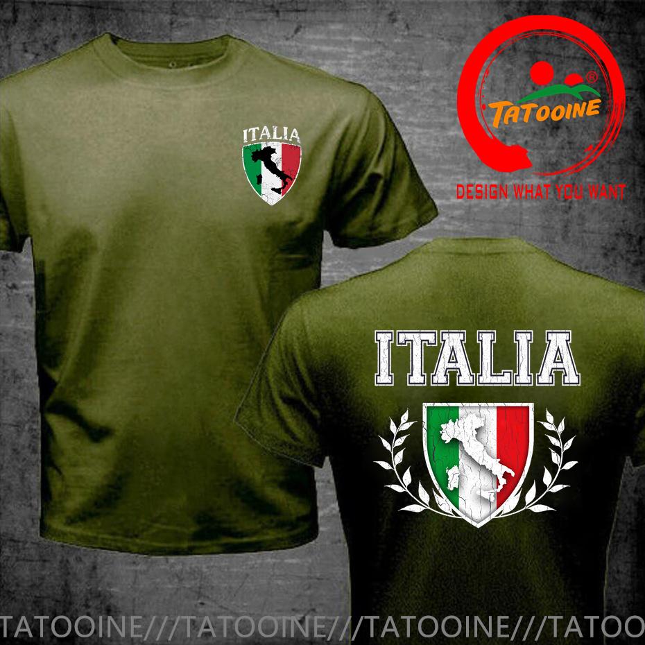 Retro Italia Flag Crest Map T Shirt Vintage Grunge Italian Italy Italiano Tshirt Funny Soccer Footballer Tshirt Harajuku Shirts