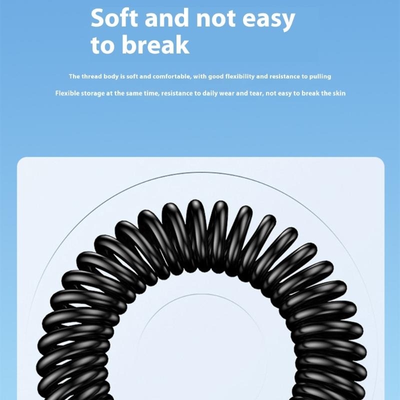 USB to USB C Fast Coiled Spring Charging Cable 6A 66W Fast Charge LED Screen Monitoring Universal for Tablet PC