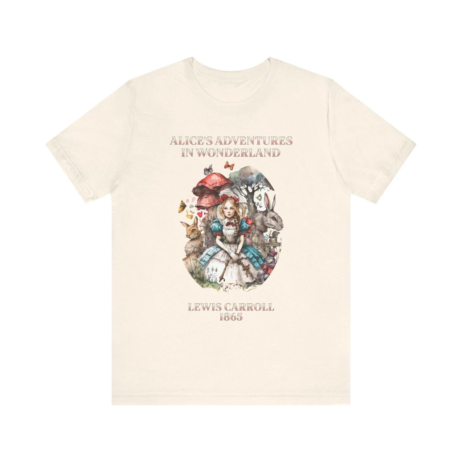 Unisex Jersey Short Sleeve Tee – Alice in Wonderland Graphic Shirt 3XL