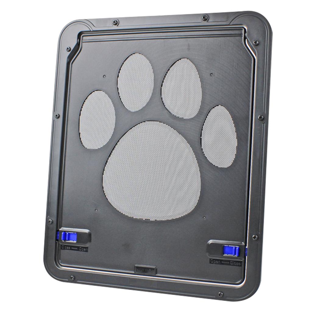 Pet Screen Door Cat Door Sliding Screen Pet Door with Magnetic Flap Lock Automatically for Small