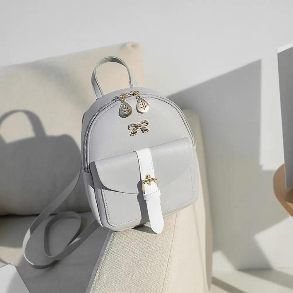 Mini Backpack Shoulder Bag Cute Graceful PU Leather Leaf Hollow Mini Backpack Shoulder Bag Small School Bags Bagpack Women Girls