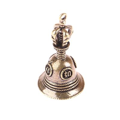 Sino de mão de cobre Vintage Home Desktop Decoração Equipamento de ensino Sino de mão portátil exclusivo