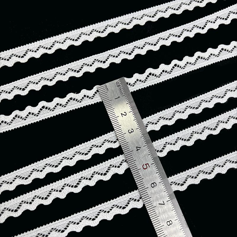WH80007 High Quality Elastic White Wavy Lace Lace Used for Underwear and Shorts Elastic White Lace Lace белый