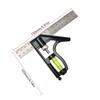 Professional Combination Square Ruler with Bubble Level for Electricians and Carpentry Accurate Woodworking Projects
