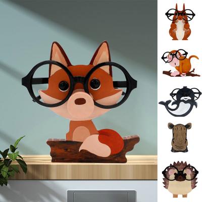 Textured Glasses Display Rack Wooden Burr-free Storage