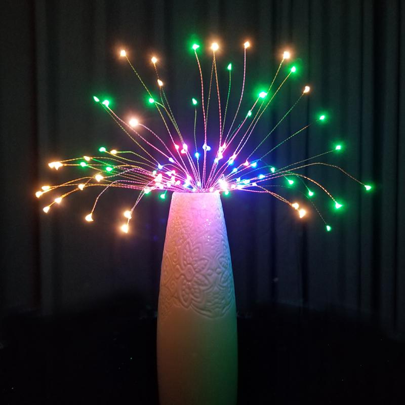 150 LEDs DIY LED-Lichterkette 8 Modi Hängendes Starburst-Weihnachtslicht mit Fernbedienung Dekoration für den Außenbereich