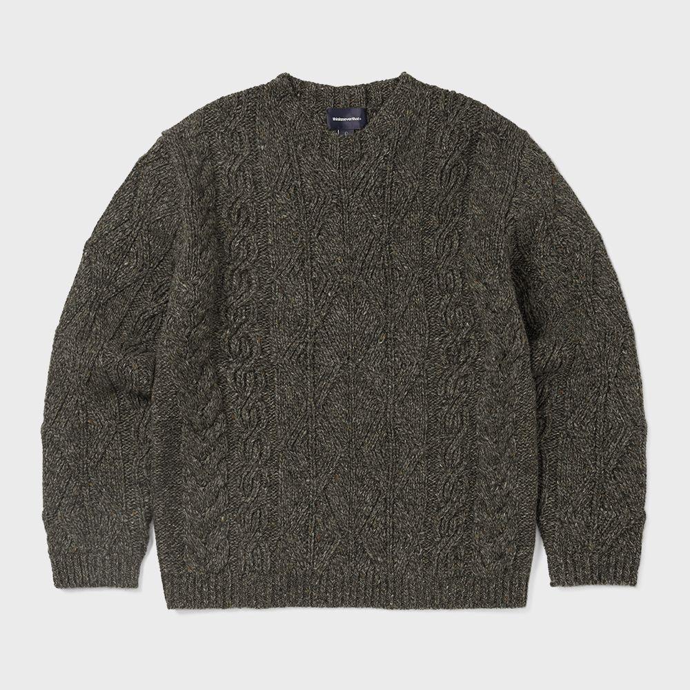 

ThIs Is Never That Cable Knit Sweater Brown M