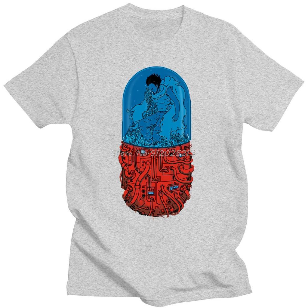 Harajuku Creativity Japanese Anime Akira Cotton T-shirt Men Hip Hop Retro T Shirt Male Tees Summer Fashion Casual Tshirt