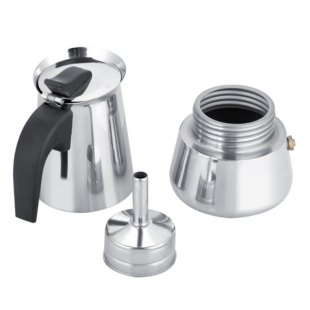 Portable Stainless Steel Coffee Pot Moka Espresso Maker Mocha Pot (300ml)