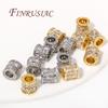 18K Gold Plated Zircon Crystal Beads,Metal Beads,Spacer Bead For Jewelry Making DIY Accessories, Separators For Bead
