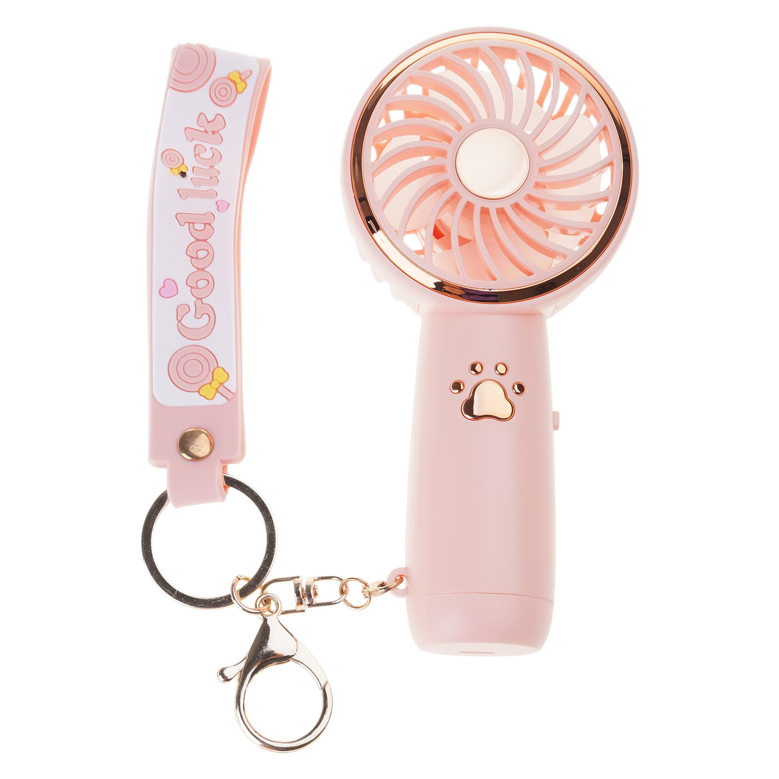 

Summer Portable Mini Fan USB Rechargeable Portable Handheld Air Conditioner Cooler With LED Travel Pocket Handheld Fan рожевий