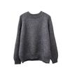 Autumn and winter new round neck loose lazy sweater pullover versatile soft waxy knitted sweater top women