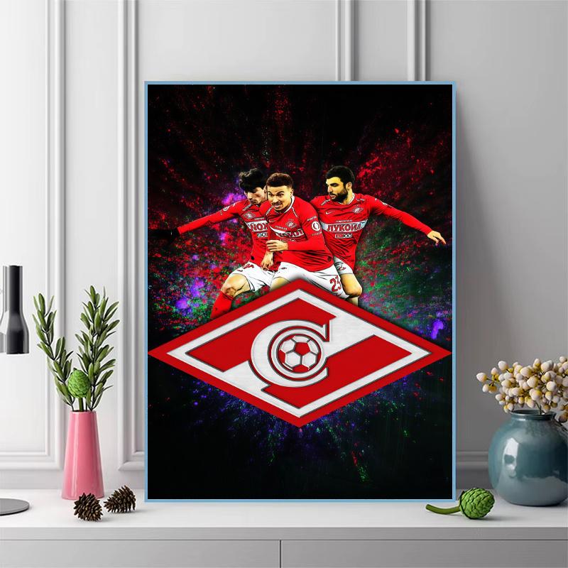 Spartak Moscow Pride.74 100% Round Full Drill 5D DIY Diamond Painting Embroidery Cross Stitch Rhinestone Décor