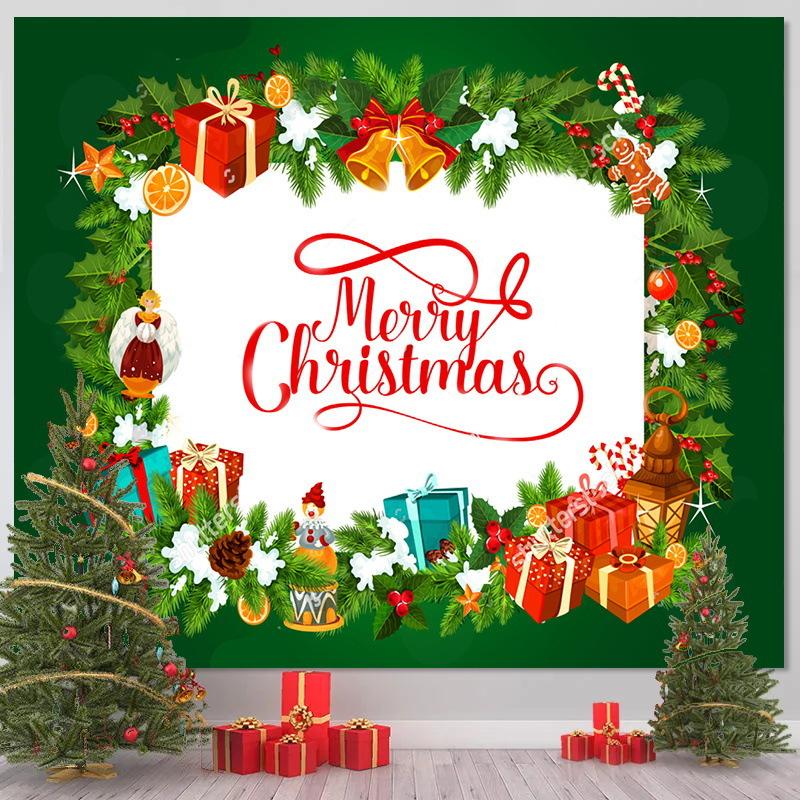 Christmas Spirit Blessing Message Digitalprinted Polyester Tapestries Living Rooms Bedrooms Macrame Wall Hanging Room Decor