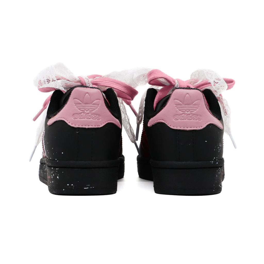 adidas Originals Superstar 2 Skateboard Shoes Women's Low Top Black/Pink JH9977(Team52-S-BOX)