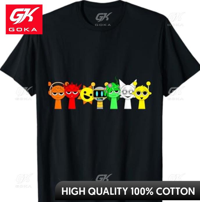 

Cute Sprunki Wenda Black Team for Kids Boys Graphic T Shirts Unisexs Clothing New in Tops Tees Cotton Women Funny Summer Tshrits S