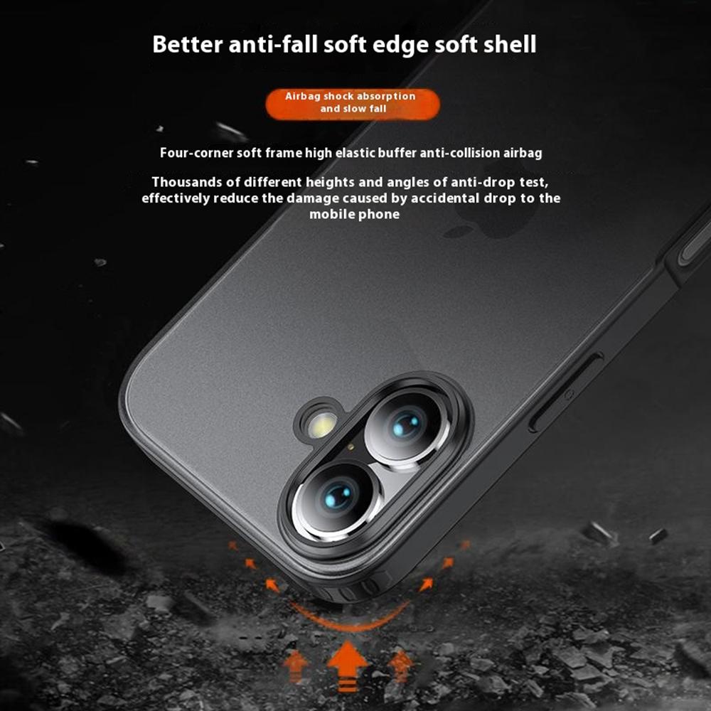 For iPhone 16 Case PC+TPU Phone Cover Airbag Protection