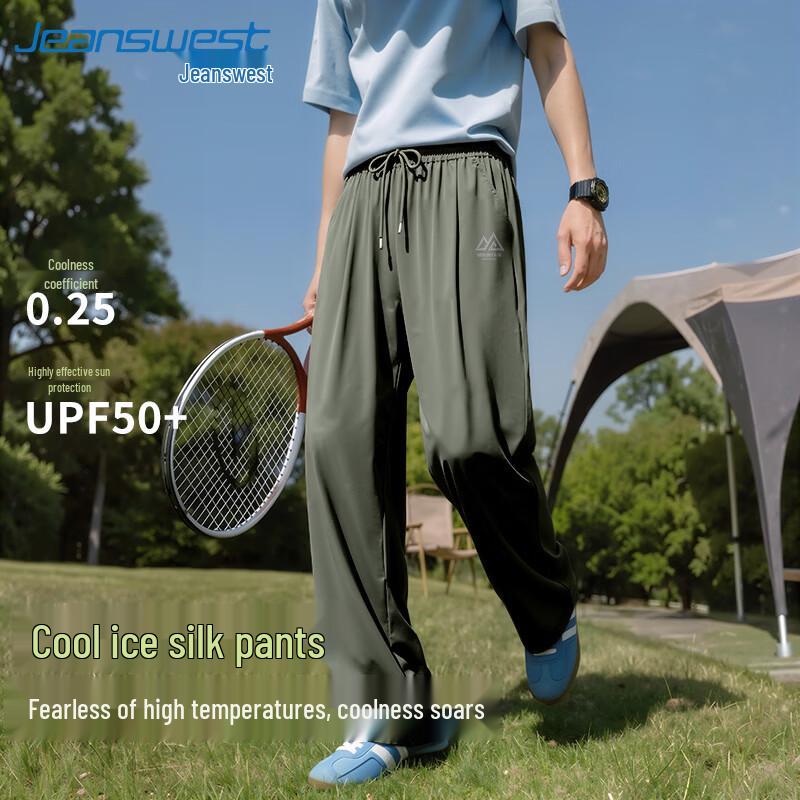 

Jeanswest Men s 2026 Loose Fit Cool & Breathable Straight Casual Pants M