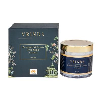 Ansiktsskrubb med blåbär och citron (75 g), Ansiktsskrubb med blåbär och citron,