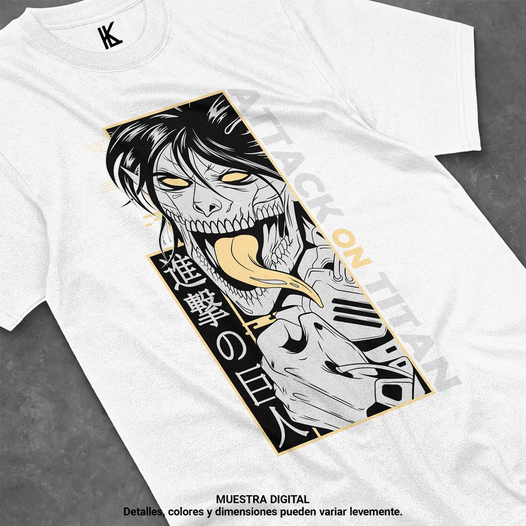 Japanese Anime Attack on Titan Print T-shirt Men's Women's Overszied Casual Cotton Short Sleeves Wit Studio Anime Men's Clothing