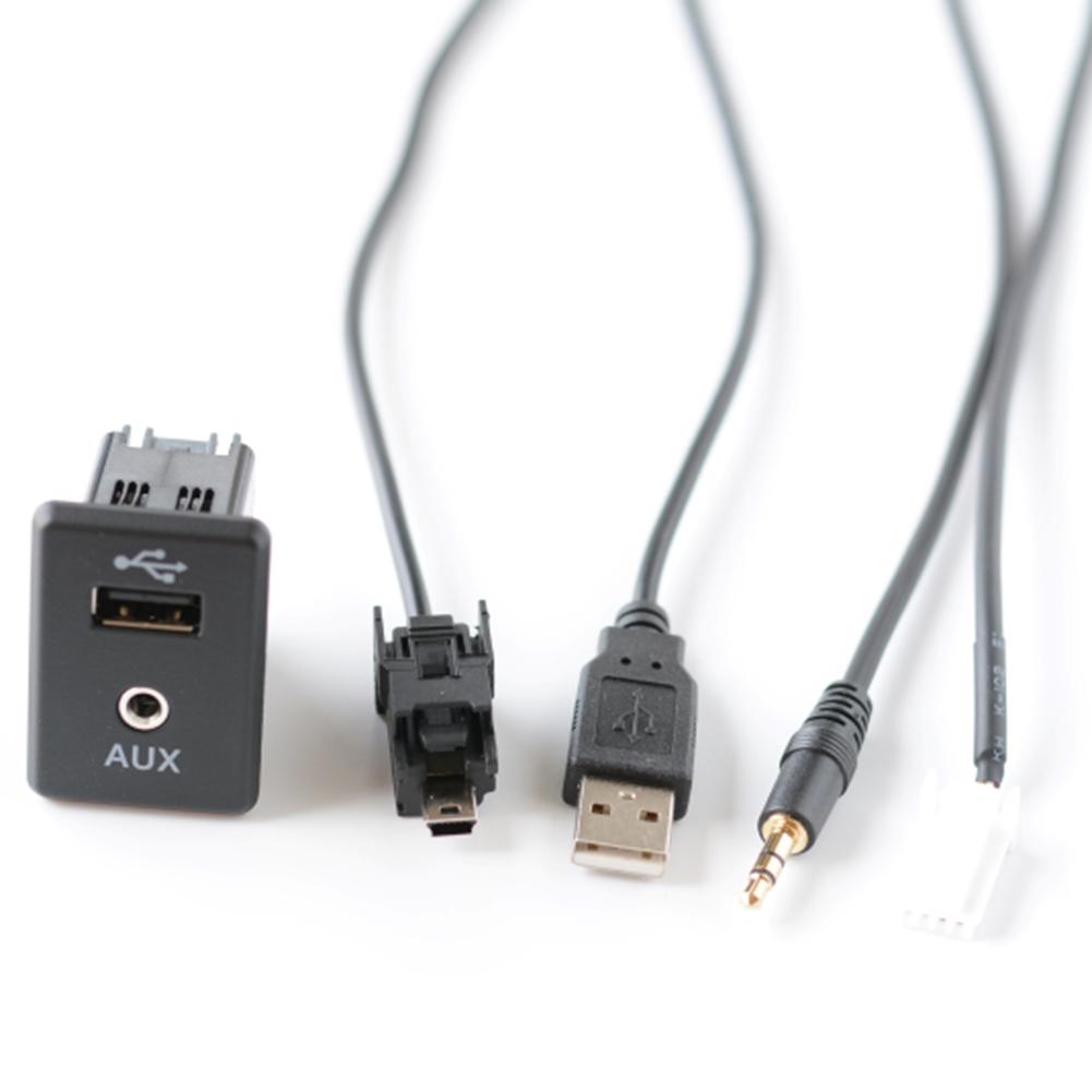 AUX Audio Socket with USB Cable for Nissan 280234BA0B 2013 2019 Quick Use