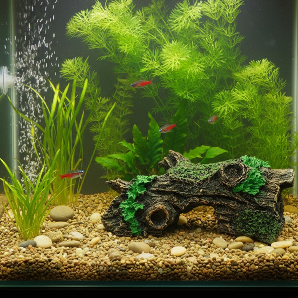 Aquarium Driftwood Tree Root Hideout for Fish & Shrimp, Natural Durable & Corrosion Resistant, Suitable for Freshwater & Saltwater Tanks