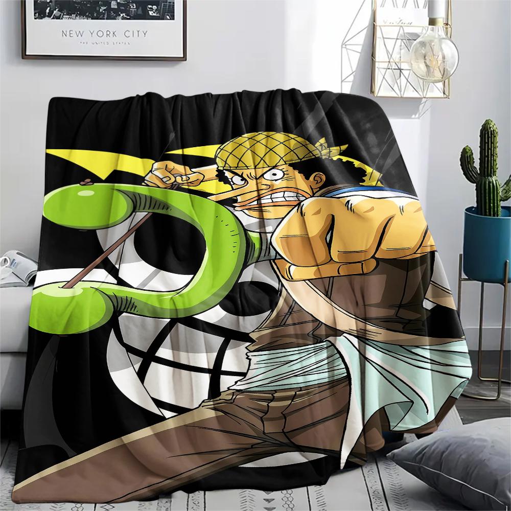 One Piece character Print Flannel Blanket,High quality Comfortable for All Seasons,Home Decor,Warmth and Comfort,Perfect for Christmas Gifts