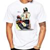 Giacomo Agostini GP 1975 Legend 70's Retro T-Shirt Men T Shirt Adventure Riding Sport Boy Casual Tees Motorcycle White Tops