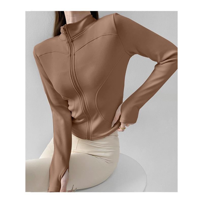 

Women s Slim Fit Velvet Warm Yoga Jacket - Winter Pilates Fitness Sportswear M
