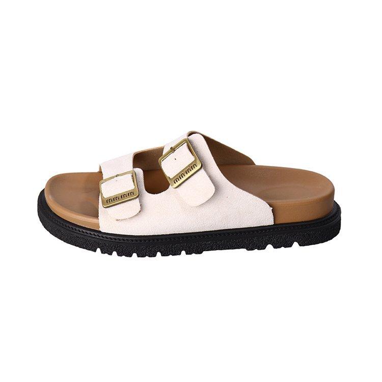 Soft-soled Boken shoes women's flat-soled Roman cool slippers, summer comfortable stepping on shit casual beach slippers 2025