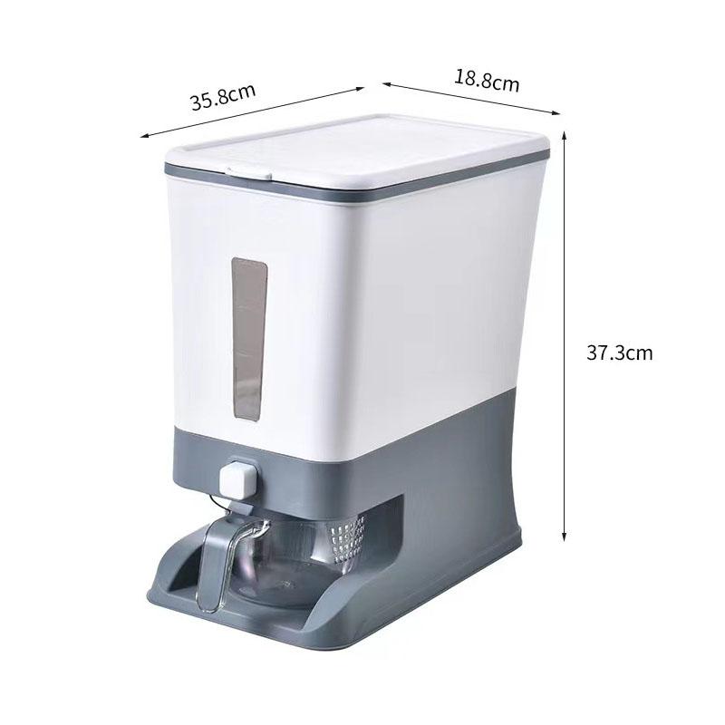 10KG Großer Reiskübel Versiegelte Reiskiste Küchen-insekten- und feuchtigkeitsdichter Getreidebehälter Getreide- und Müsli-Aufbewahrungsbox