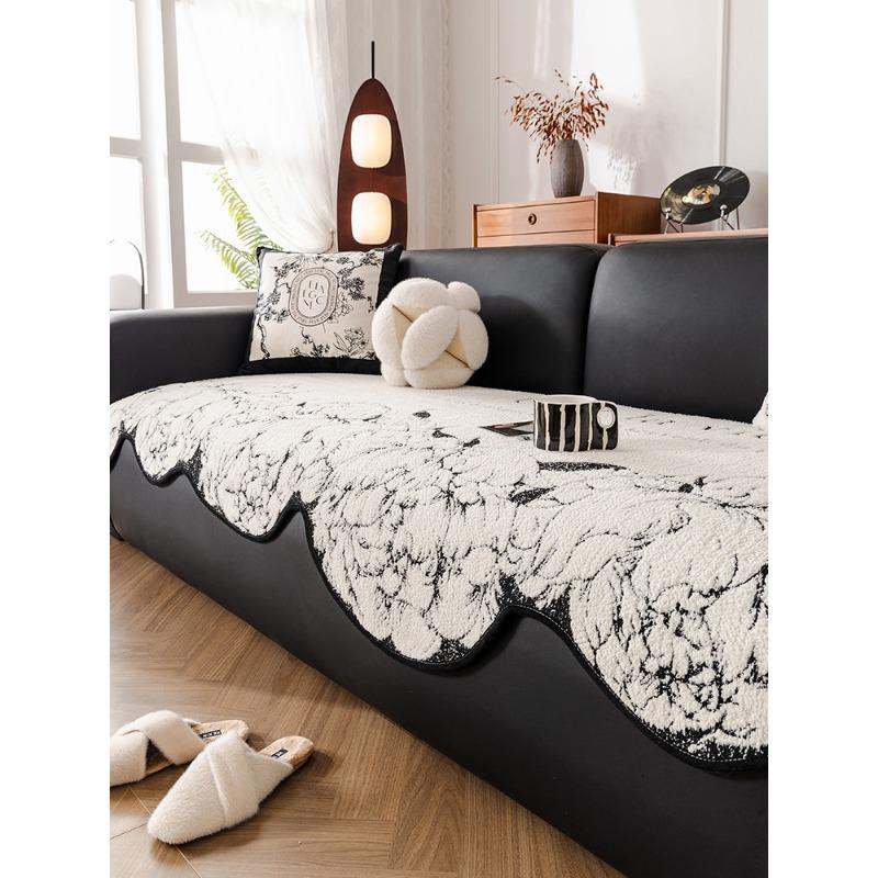 

Диванная подушка неправильной формы, универсальный прямой рядный диван на четыре сезона, нескользящий чехол для дивана из синели, тканевое одеяло 90*90cm