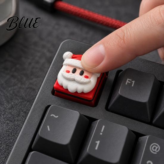 Christmas Santa Keycap for Mechanical Keyboards 3D Printed PETG Gift Gamers Cute Keycap Exquisitely Crafted Keyboard Switch Cap Customization