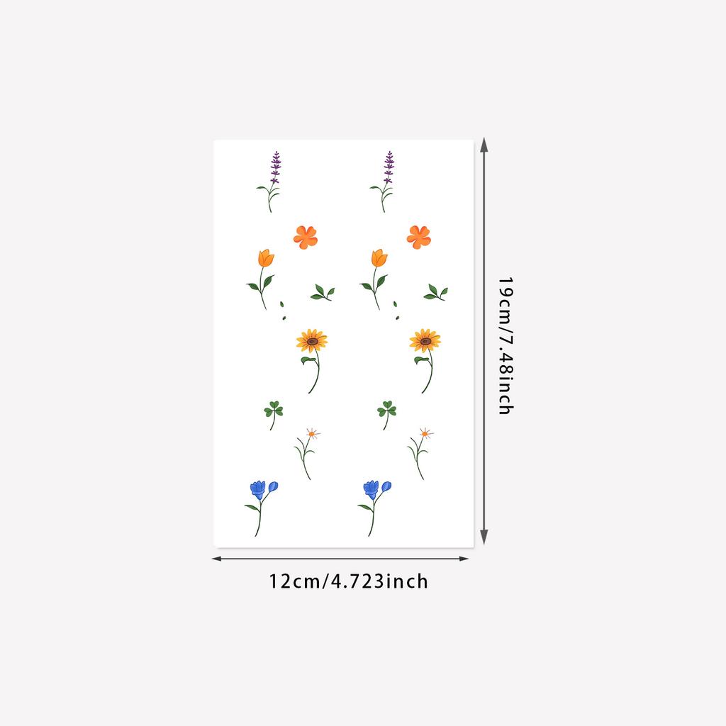 Small Fresh Floral Tattoo Sticker, Waterproof And Long-Lasting, Gentle Big Arm Model, Simulation Tattoo Sticker