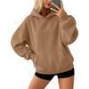 Women's Color Long Sleeve Hoodie with Front Pocket, Loose Fit Pullover for Casual Daily Wear