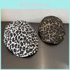 Casual Summer And Winter Leopard Print Cotton Cap With Sunshade And Comfort Features