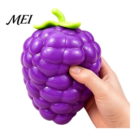 Giant Fruit Sensory Toy Large Pineapple Stress Ball, Slow Rising Squeeze for Anxiety Relief, Strawberry Study Reduction Banana Grape Corn Carrot Toy,