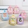 Plush Cute Cartoon Rabbit Letter Printed Children Backpack For School Use