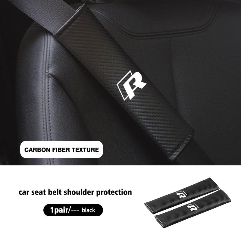 For Volkswagen VW Car Seat Belt Leather Safety Belt Shoulder Cover Protect Pad Beetle CC B5 B6 B7 EOS GTI MK2 MK4 MK5 MK6 Fx5